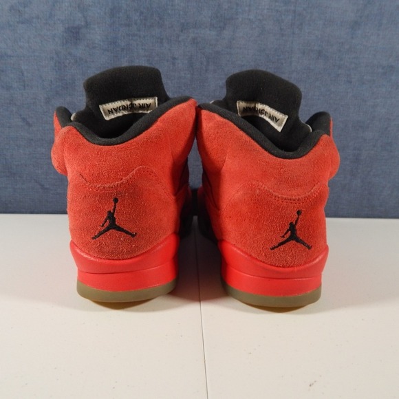 Air Jordan 5 Retro BG University Red/Black Suede 440888-602 Grade School Size 7Y - Picture 5 of 9